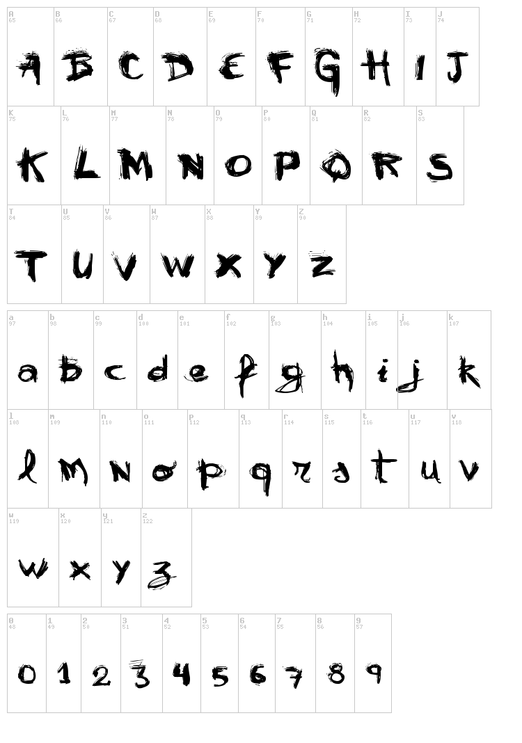 VTKS Mural font map